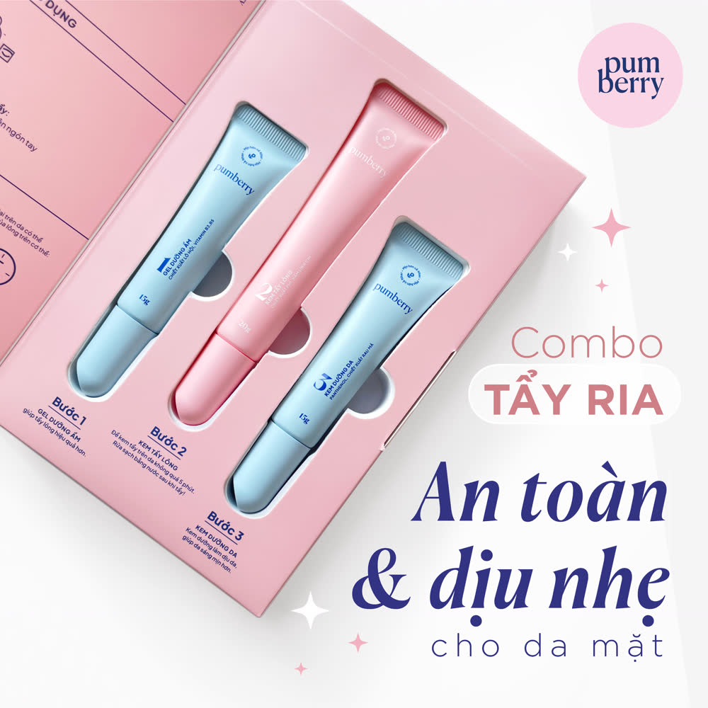 Pumberry Combo Tẩy Lông Tơ 3 Bước
